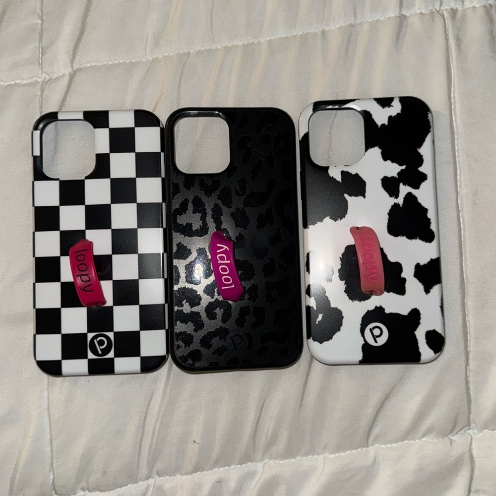 Set of 3 iPhone 12 pro loopy cases